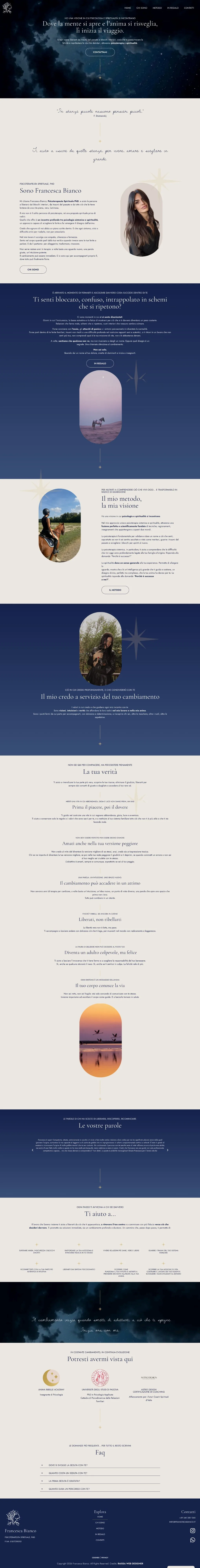 Sito per psicoterapeuta: home di francescabianco.it